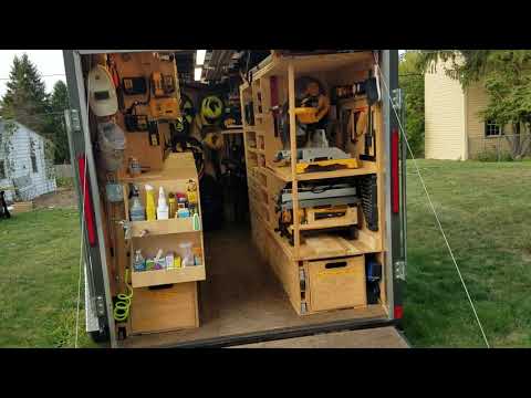 Thought I would share my mobile workshop. 6 x 10 enclosed trailer. :  r/woodworking