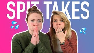 Try NOT To Laugh + SPIT TAKE Challenge! *Saucy Jokes Edition* - Hailee And Kendra