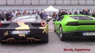 Lamborghini Huracan vs Ferrari 458 Italia SOUND BATTLE!