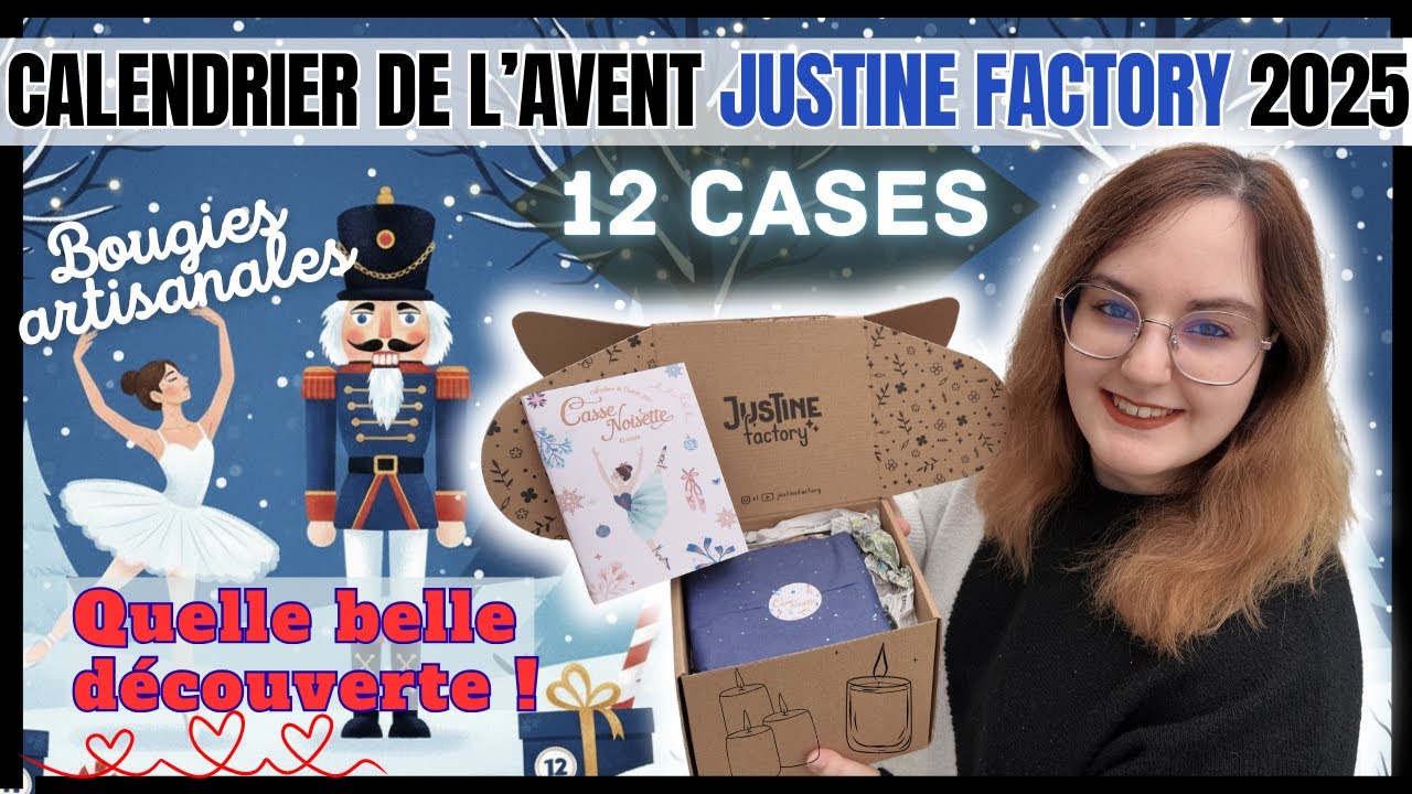 UNBOXING calendrier de l’Avent Justine Factory 2025 ✨ Bougies artisanales & éco-responsables 🎄