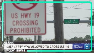 Now legal: Golf carts can cross US-19 on Gulf Drive in New Port Richey
