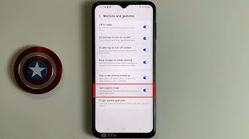 Mute incoming calls and alarms by turning your phone face down on Samsung A23 Android 12