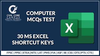 MS Excel MCQs for Govt Jobs | Top 30 MS Excel Questions | Computer MCQs for All Exams