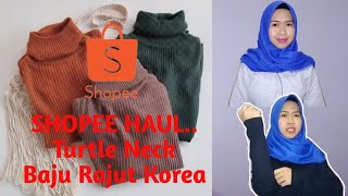 Baju Rajut Korea.. Sweater Rajut Korea.. Recommended Banget.. Shopee Haul