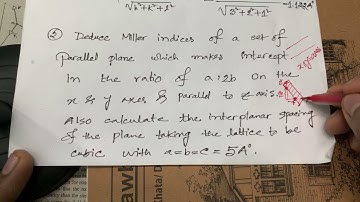 Problems on Interplanar spacing || Solid State physics