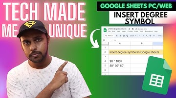 How to insert degree symbol in Google sheets | insert degree symbol in Google sheets pc