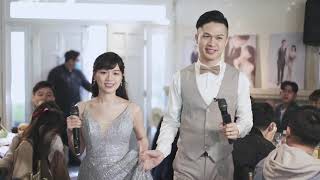往後餘生新郎新娘深情對唱，最美的婚禮Live現場合唱，目光所致也是你，1956Vintage美式婚禮 Cover Lavan & Claire