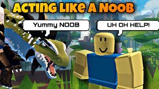 Acting like a NOOB and TROLLING in ROBLOX Creatures of Sonaria