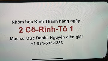 2 Cô-Rinh-Tô 1 Mục sư Đức Daniel Nguyễn