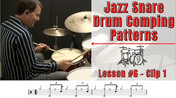 Jazz Snare Drum Comping Patterns - Drum Lesson #6 Clip 1 -#shorts