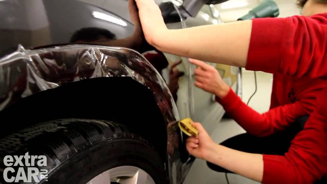 Как оклеить авто антигравийной пленкой самому - YouTube