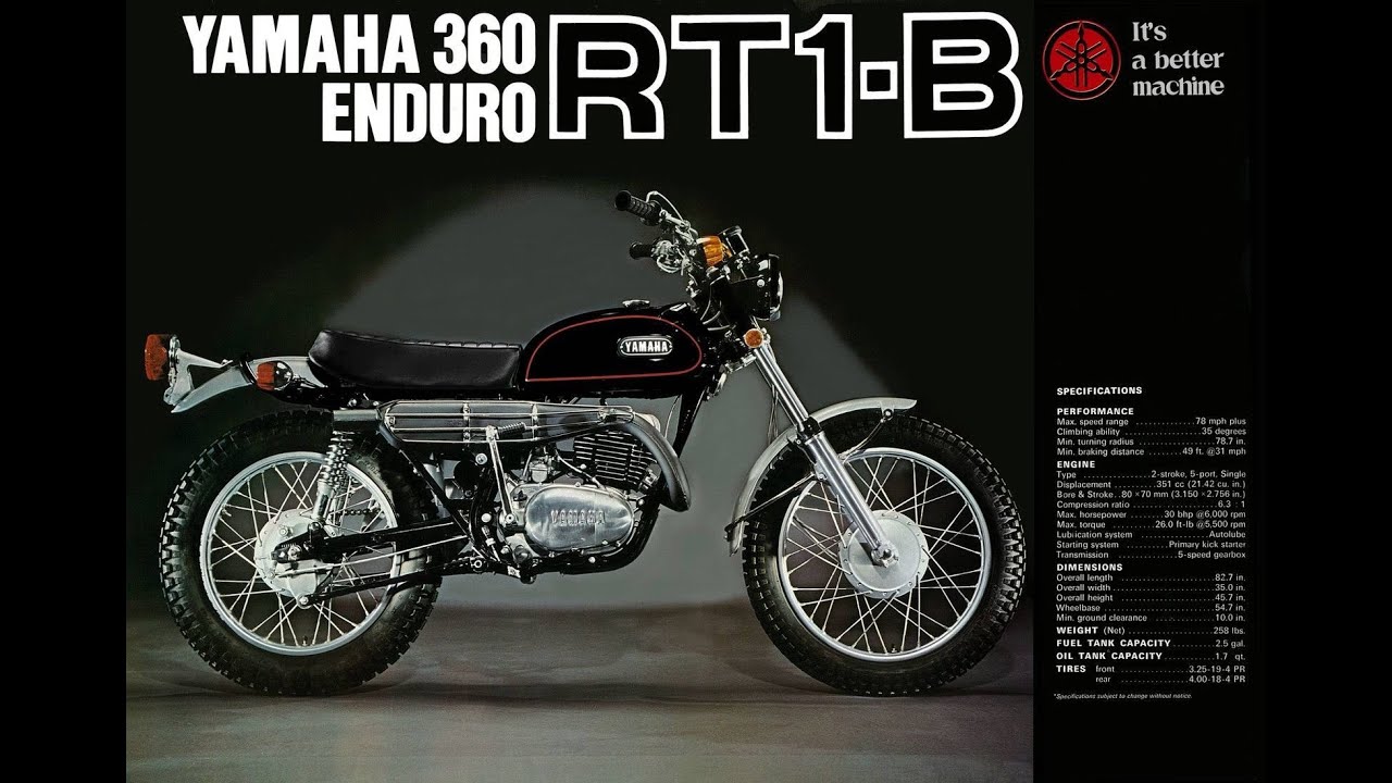 1971 Yamaha RT1B 360 Enduro Tribute - YouTube