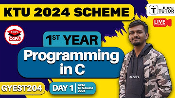 KTU BTECH FIRST YEAR (SEMESTER 1&2) 2024 SCHEME PROGRAMMING IN C FREE LIVE