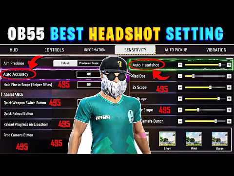 Ob55 update sensitivity 🔥 || Free fire setting full details in tamil || Best headshot sensitivity ✅