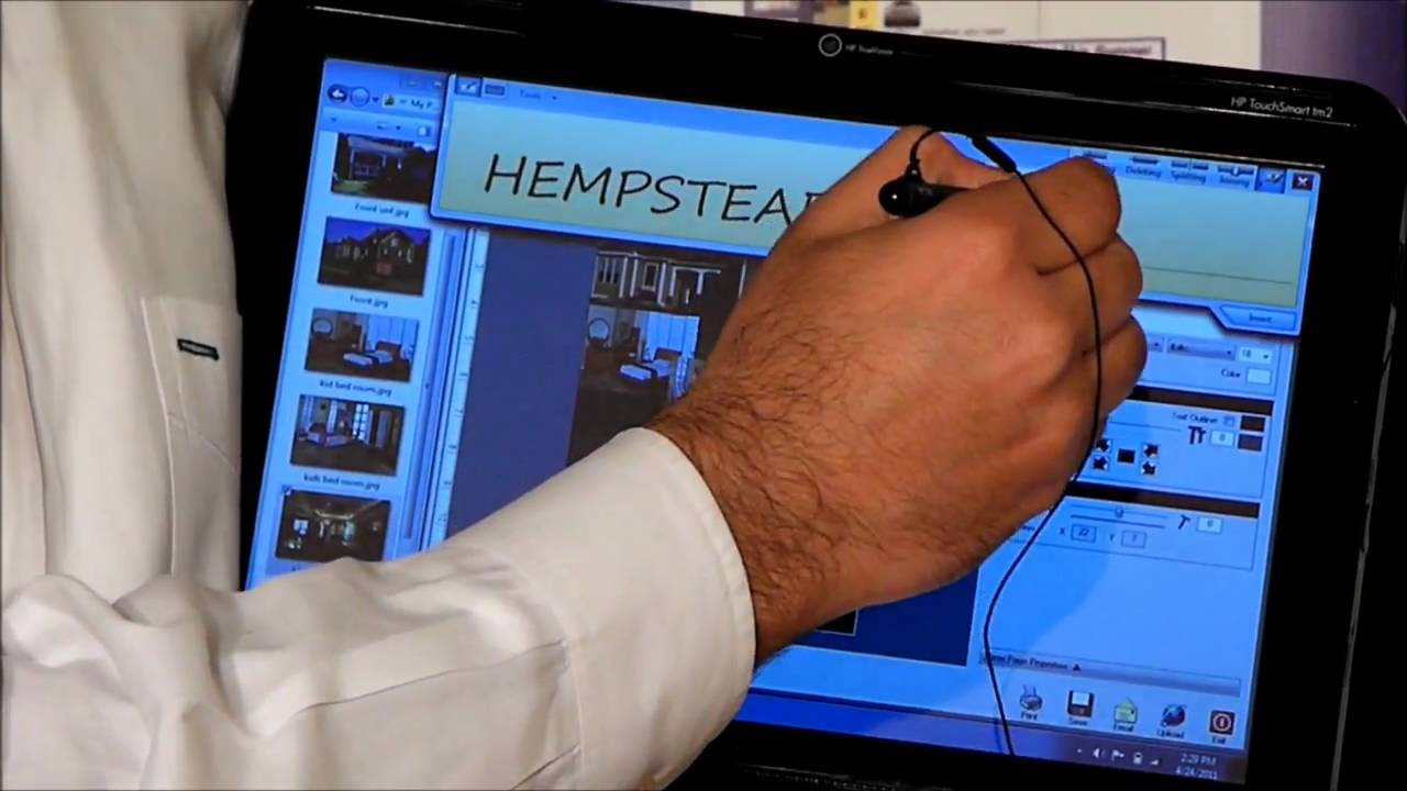 Easy Flyer Creator 3.0 Multitouch Desktop Publishing Demo Running on Tablet PC