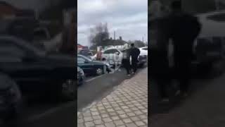 Ukrainian soldiers crush people in cars in Mariupol.