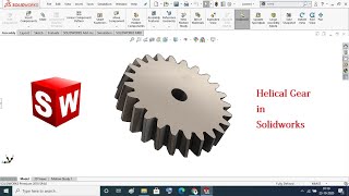 Helical gear (left hand helix) modeling in solidworks by CADZest 1,005 views 3 years ago 12 minutes, 54 seconds