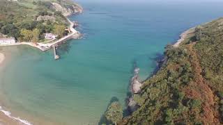 Playa Mioño a vista de dron