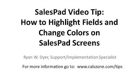 SalesPad Video Tip: How to Highlight Fields and Change Colors on SalesPad Screens