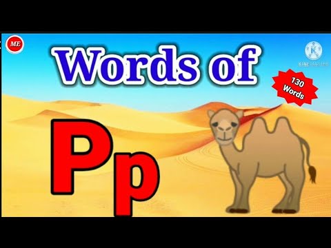 Words of P |Words That Start With P| Learn Words of P|130 Words  Alphabet P|Penguin With P|Pचे शब्द|