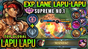 Supreme No.1 Lapu Lapu!! Top Global Lapu Lapu Best Build 2025 - Mobile Legends