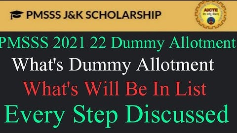 PMSSS Mock (Dummy) Allotment List Diacussed