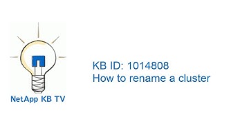 How to rename a cluster