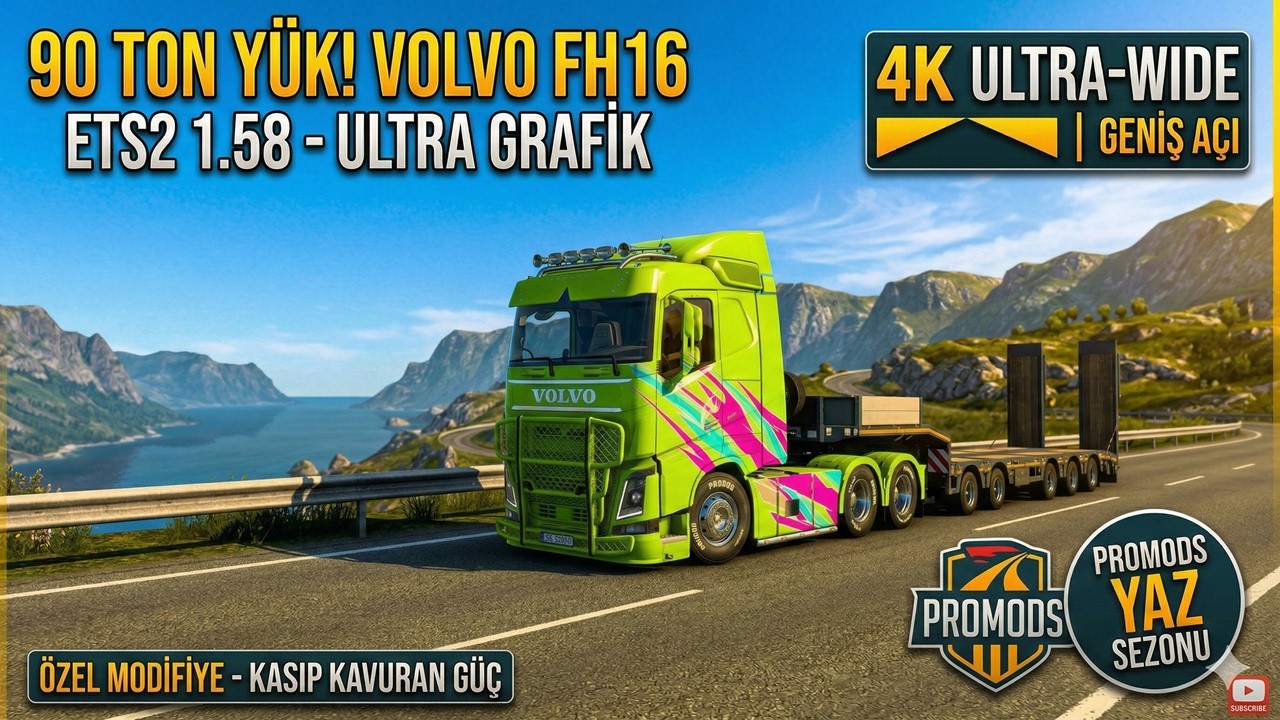 VOLVO FH REALİSTİK GRAFİK ( HULK ) 90 TON