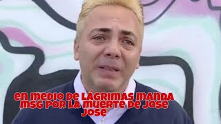 Cristián Castro en medio de lágrimas manda un sentido mensaje por la muerte de José José