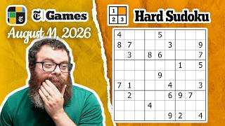 NYT Hard Sudoku Walkthrough August 11 2026