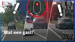 Taxi rijdt drie keer door rood