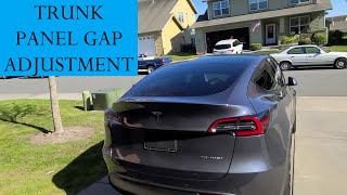 Model Y Trunk Panel Gap Adjustment