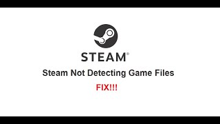 How to fix steam not detecting game files (Asking you to install the games again)