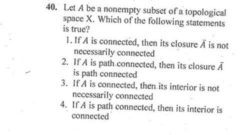 TOPOLOGY: CSIR NET JUNE 2019