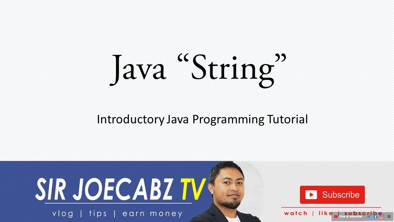 Java Programming Tutorial 6 - Java String - YouTube