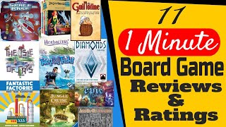 11 1 Minute Reviews & Ratings: Space Base, Isle of Cats, and More