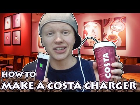 DIY COSTA COFFEE CHARGER - HOW TO MAKE A COSTA PHONE CHARGER
