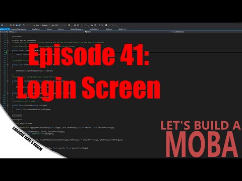 Let's Build a Unity Moba [Ep 41] [Login Screen] [C#]