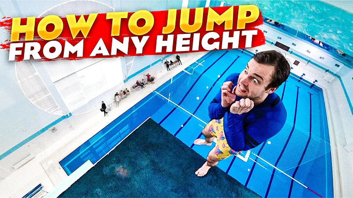 How to dive into a swimming pool from ANY height | water jump feet first from diving board tutorial