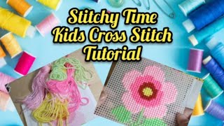 Stitchy Time #1 Kids Cross Stitch Kit Tutorial How to screenshot 3