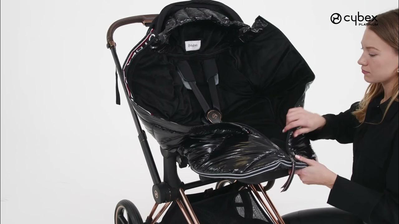 Comment attacher la chancelière d'hiver Platinum I Accessoires pour  poussette PRIAM I CYBEX 