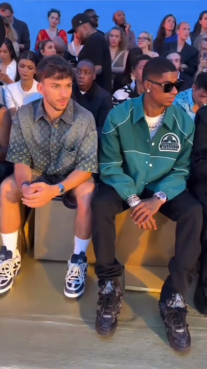 Marcus Rashford, Jude Bellingham and Micheal Ward link up at the Louis  Vuitton fashion show #shorts 