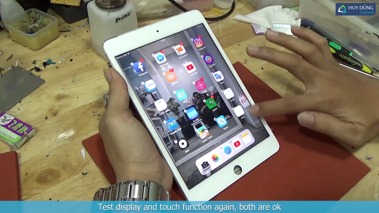 Hướng dẫn thay cảm ứng ipad mini 4 - iPad Mini 4 touchscreen Only Repair | Huy Dũng Mobile