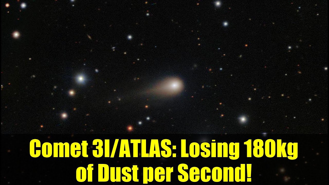Комета 3I/ATLAS: теряет 180 кг пыли в секунду! | Объяснение межзвёздной кометы