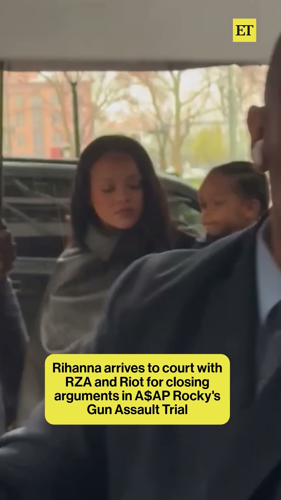 Rihanna Arrives To Court with Kids For A$AP Rocky's Gun Assault Trial #rihanna #asaprocky #shorts