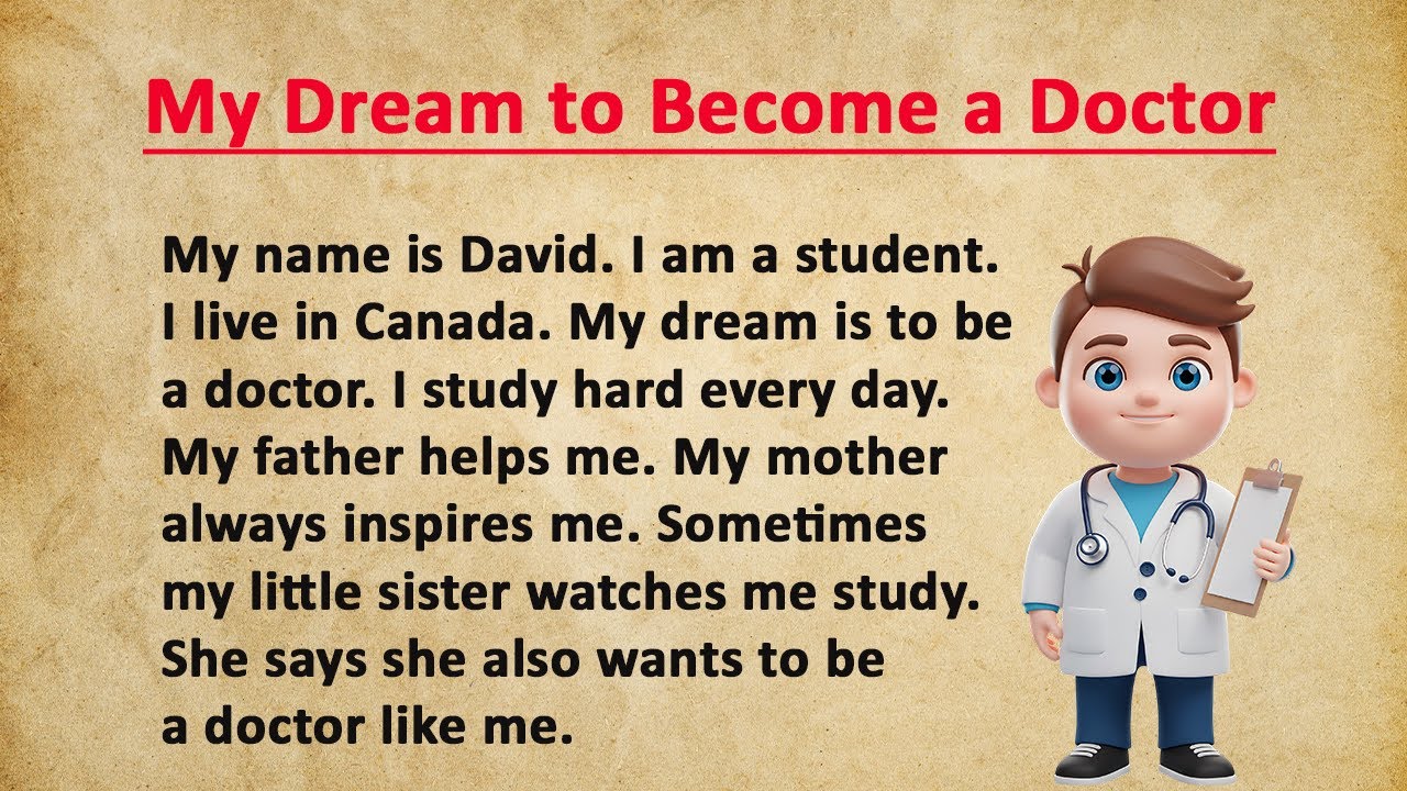 Моя мечта стать врачом | Простая практика аудирования на английском языке | Свободно говорите по-...