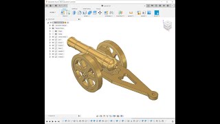 Cannon drawing using fusion 360