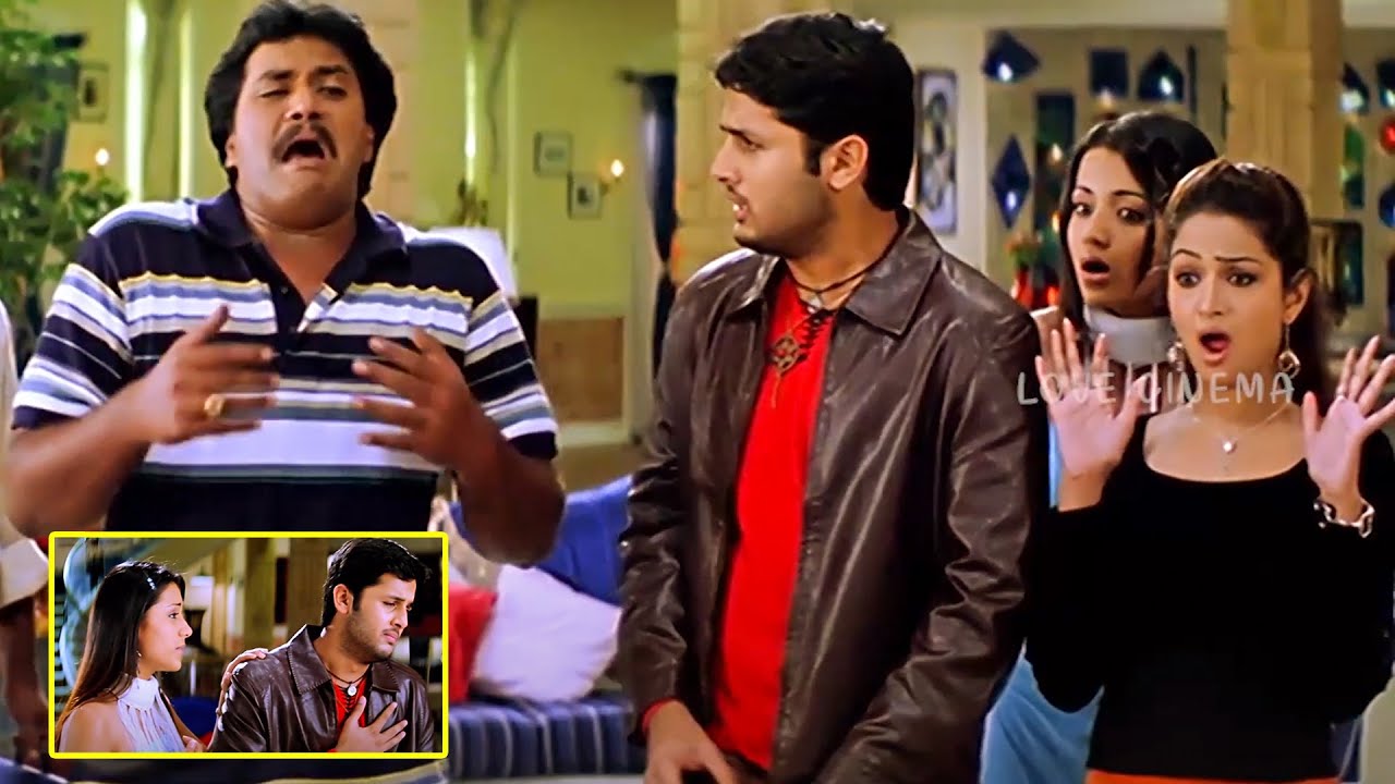 Sunil & Nithin Telugu Superhit Movie Ultimate Comedy Scene | Telugu Movies | Love Cinema