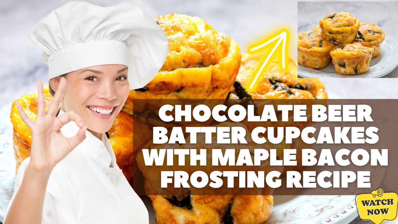 Chocolate Beer Batter Cupcakes with Maple Bacon Frosting Recipe recipe