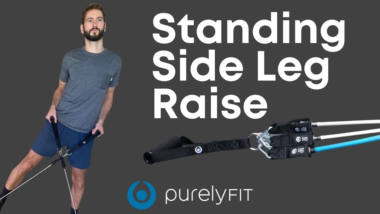 Standing Side Leg Raises With Resistance Bands - No Attaching - YouTube